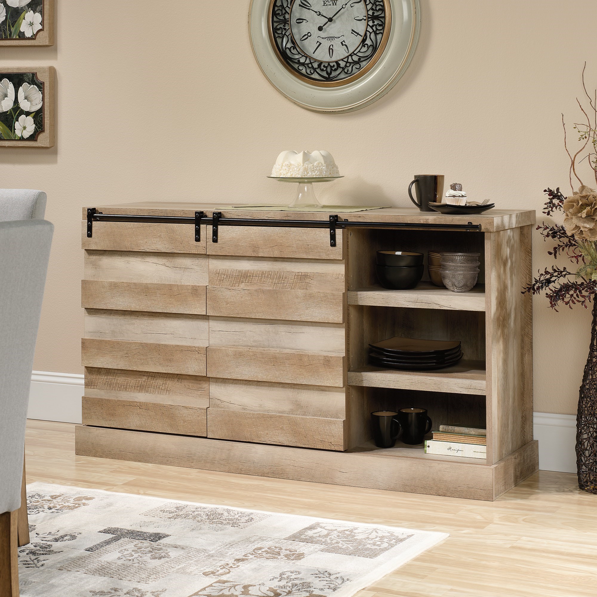 Sauder cannery bridge shop credenza